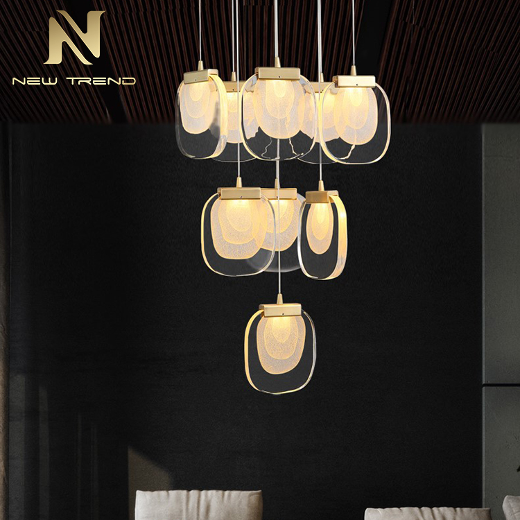 Professional Custom Modern Gold Villa Dinning Room Living LED Chandelier Lighting CPL-56