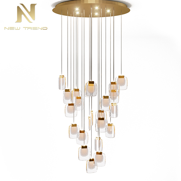 Professional Custom Modern Gold Villa Dinning Room Living LED Chandelier Lighting CPL-56