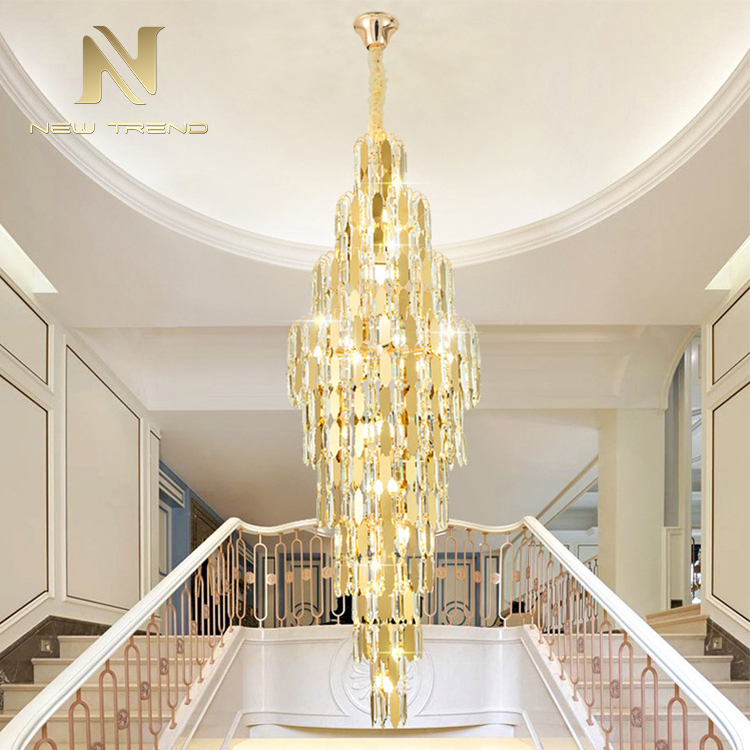 Custom Large Project Lighting Banquet Hotel Lobby Villa Luxury Crystal Chandelier CPL-57