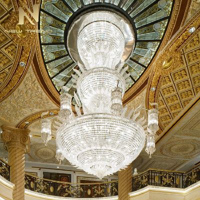 Customized hotel lobby crystal chandelier non standard engineering lamp banquet meeting CPL-66