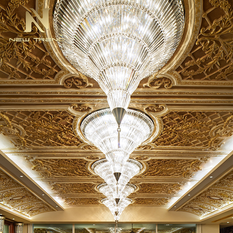 Customized hotel lobby crystal chandelier non standard engineering lamp banquet meeting CPL-66