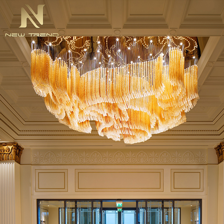 Engineering custom lighting custom high end hotel lobby Yanhui hall chandelier Sales CPL-68