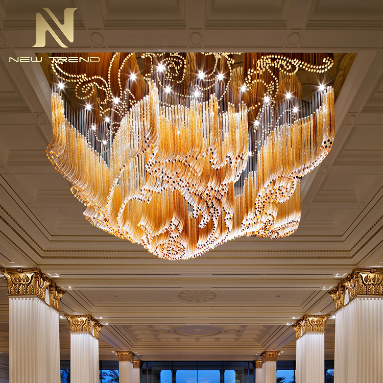 Engineering custom lighting custom high end hotel lobby Yanhui hall chandelier Sales CPL-68