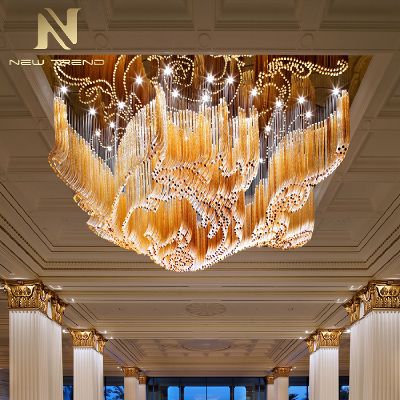 Engineering custom lighting custom high end hotel lobby Yanhui hall chandelier Sales CPL-68