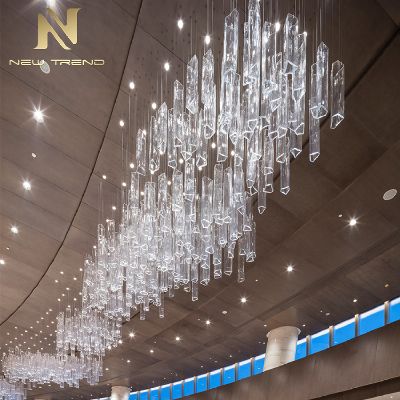 Hotel lobby glass tube lighting large exhibition hall compound building hollow building CPL-69