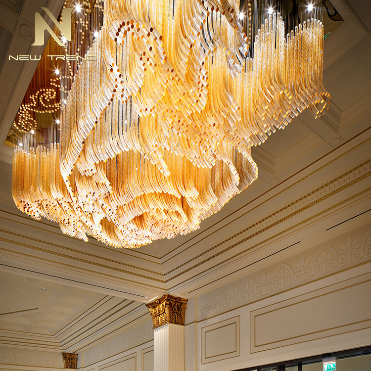 Engineering custom lighting custom high end hotel lobby Yanhui hall chandelier Sales CPL-68