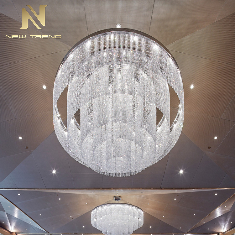 Hotel ceiling crystal lamp Club Project customized lamps Sales Department lobby villa CPL-93