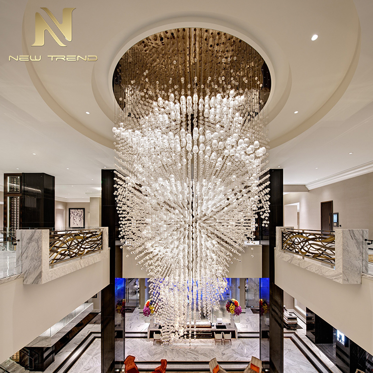 Hotel lobby crystal chandelier duplex building villa standard engineering lamp customized CPL-94