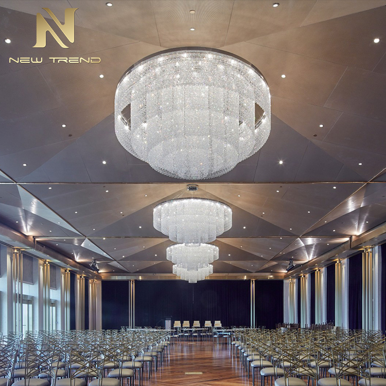 Hotel ceiling crystal lamp Club Project customized lamps Sales Department lobby villa CPL-93