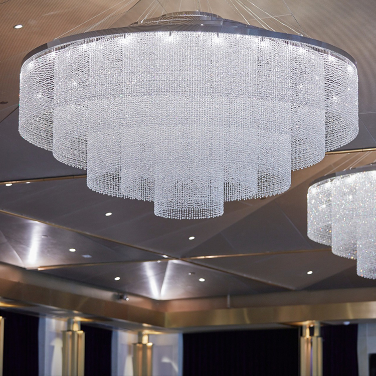 Hotel ceiling crystal lamp Club Project customized lamps Sales Department lobby villa CPL-93