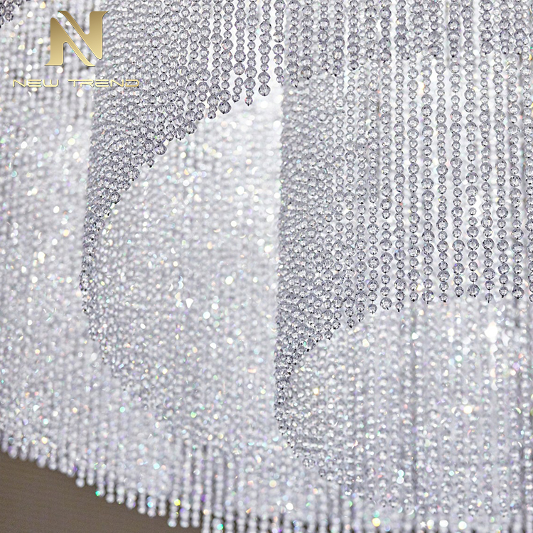 Hotel ceiling crystal lamp Club Project customized lamps Sales Department lobby villa CPL-93