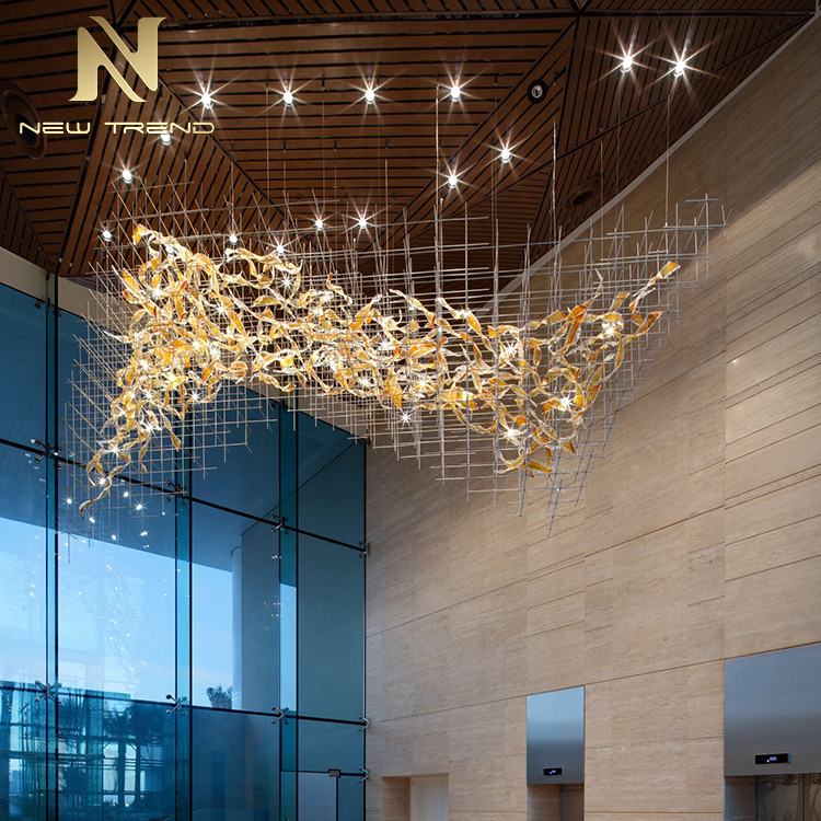 Custom villa staircase hotel lobby Sales Department Shopping Mall Office Project Chandelier CPL-103