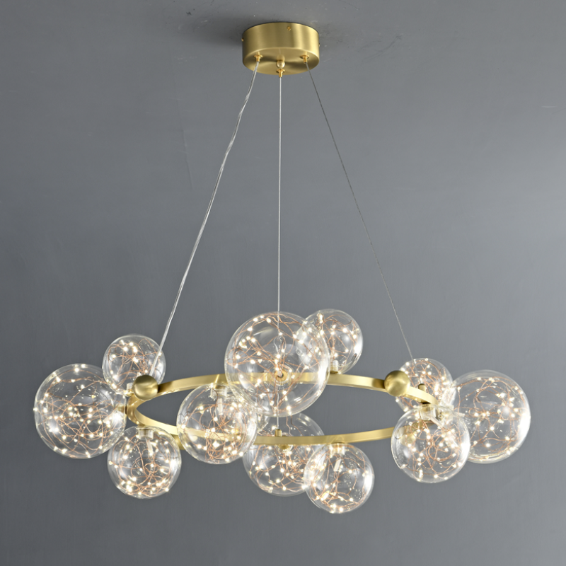  chandelier all copper sky star Nordic lamp modern simple restaurant light luxury D6290