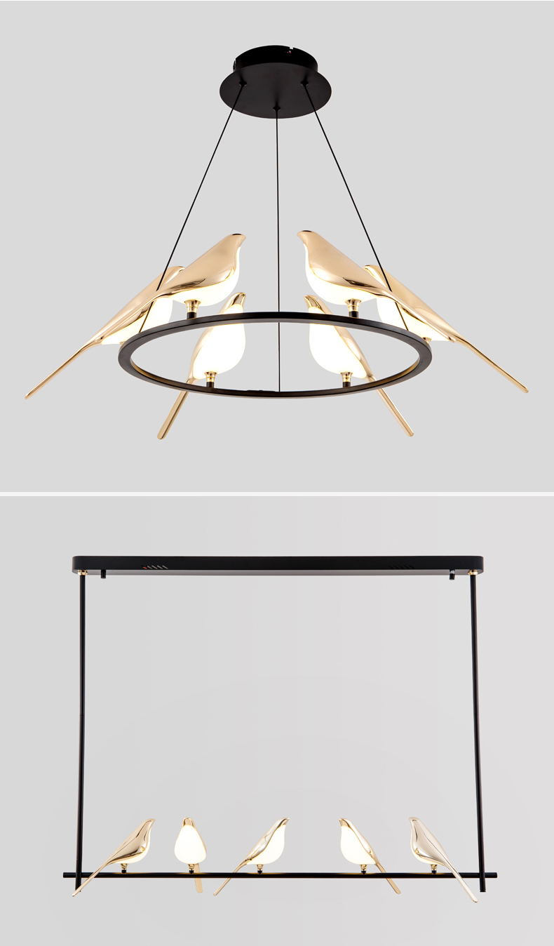 northern Europe simple modern creative shop bar dining room bird bedside Chandelier P20198