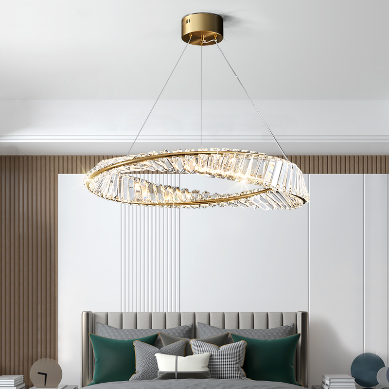 Modern crystal chandelier living room simple modern atmosphere dining room bedroom lamp P060P