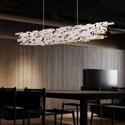 Post modern simple restaurant chandelier Nordic metal stainless steel  Chandelier D8311