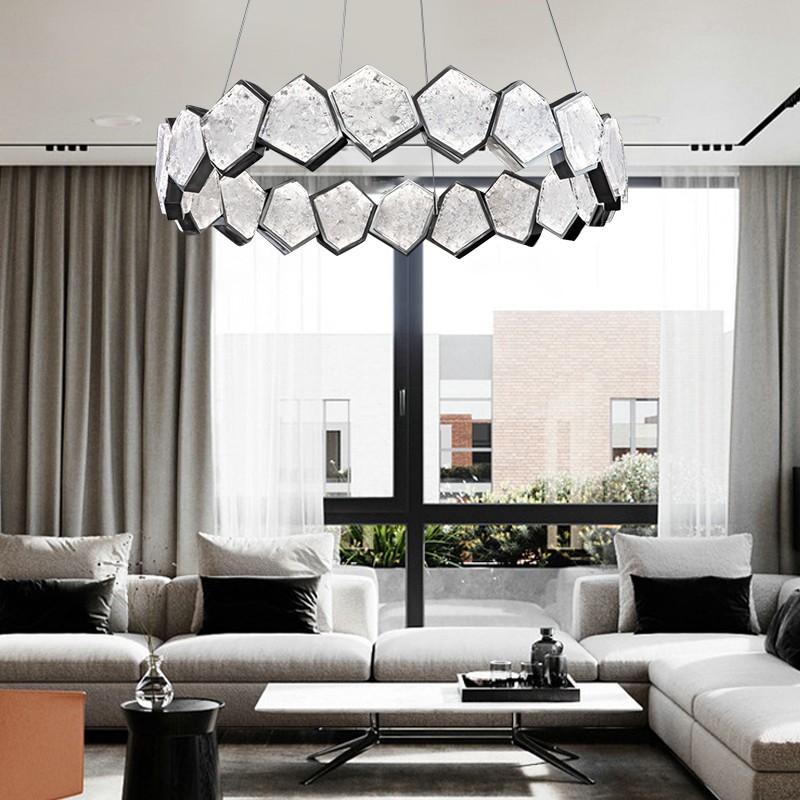 Light luxury crystal living room lamp simple modern atmosphere Chandelier P5607