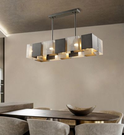 Light luxury stainless steel living room lamp simple modern dining room Chandelier D5196