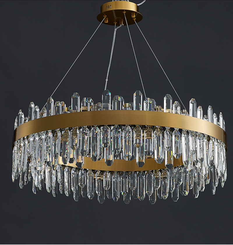 Stainless steel crystal chandelier designer living room dining room bedroom villa lamps P5713