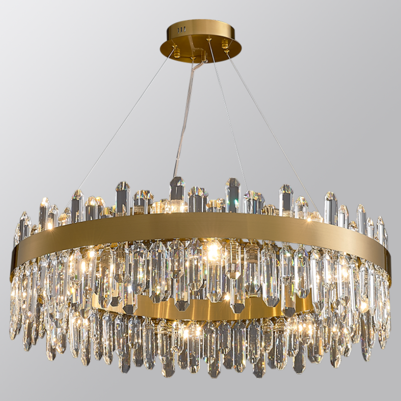 Stainless steel crystal chandelier designer living room dining room bedroom villa lamps P5713