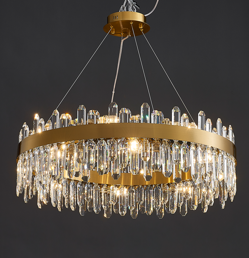 Stainless steel crystal chandelier designer living room dining room bedroom villa lamps P5713