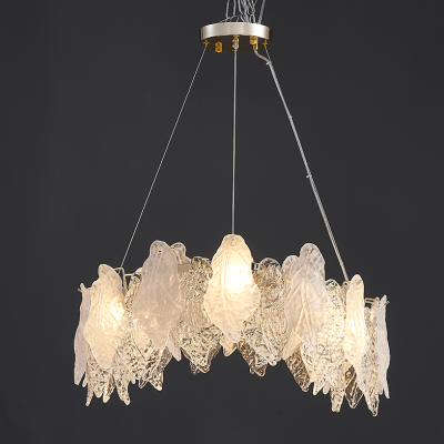 Glass leaf chandelier designer living room dining room bedroom villa lamps P20443