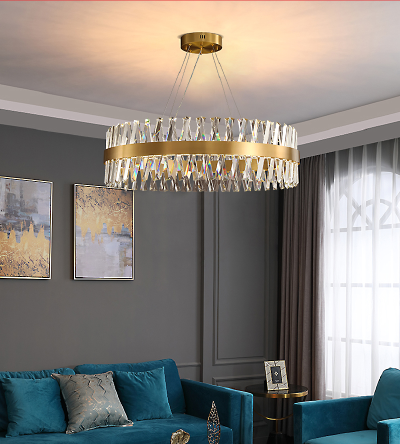 simple all copper living room dining room bedroom Crystal Chandelier P5266