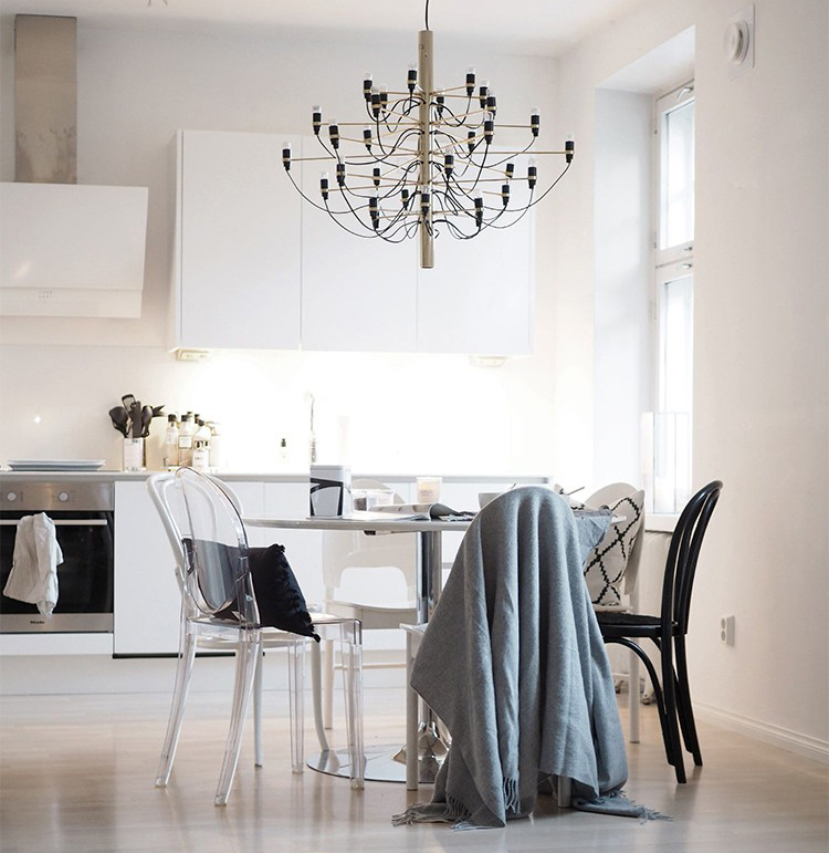 Stainless steel simple Nordic 2097 creative chandelier in living room and Restaurant D605