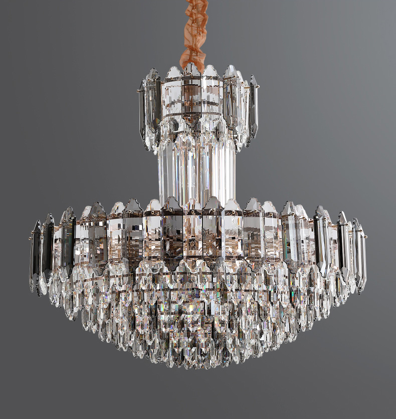 Light luxury postmodern simple hardware living room dining room Crystal Chandelier D1521