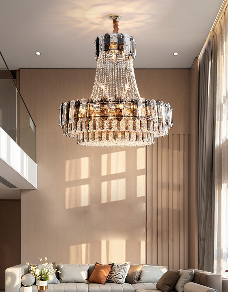 luxury postmodern simple hardware living room dining room villa Crystal Chandelier D1520