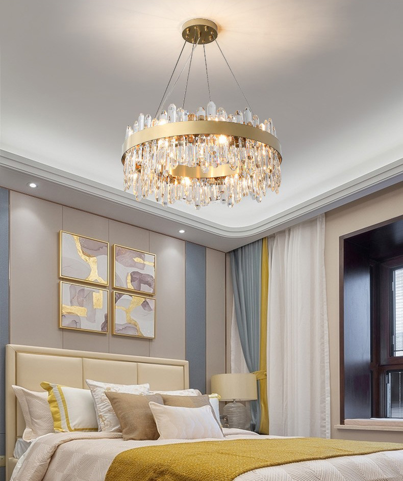 Light luxury postmodern simple living room dining room bedroom Crystal Chandelier D1537