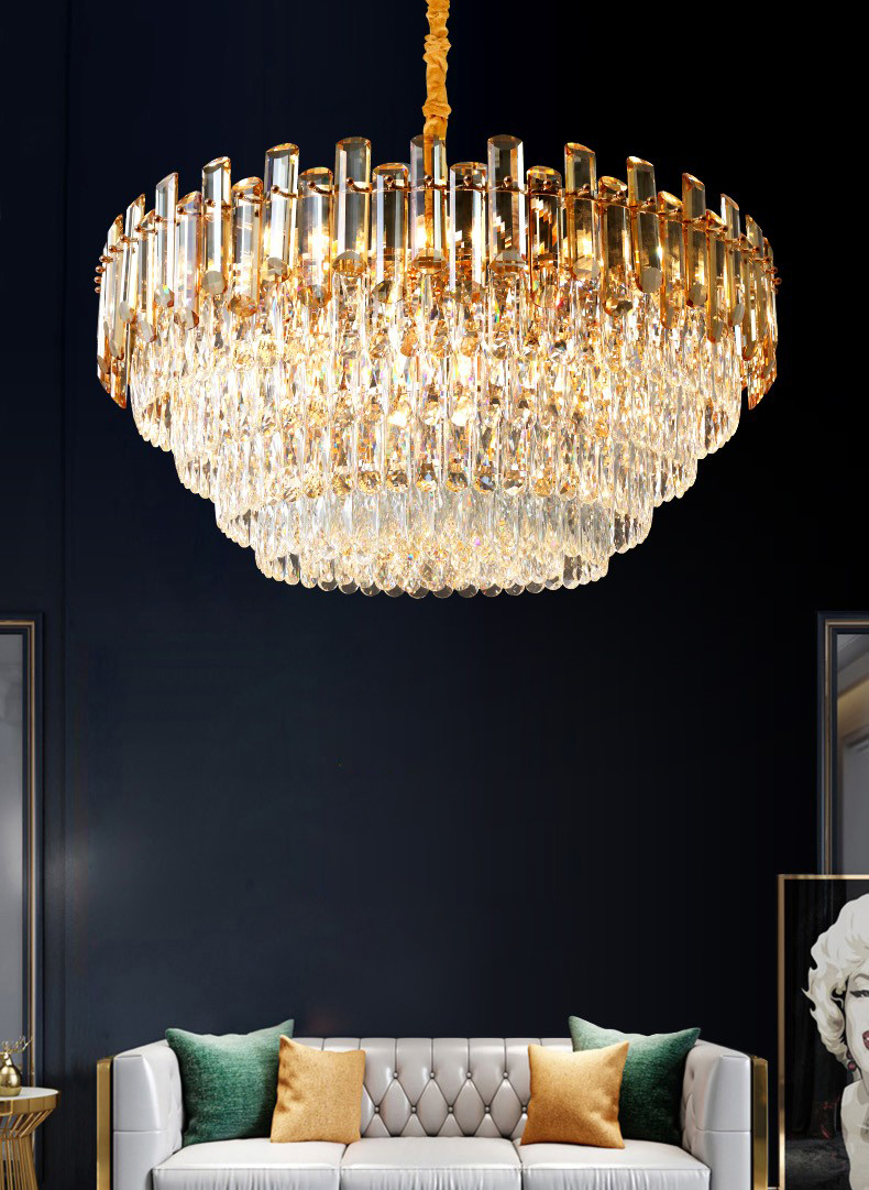 Light luxury postmodern simple living room dining room bedroom Crystal Chandelier D7196