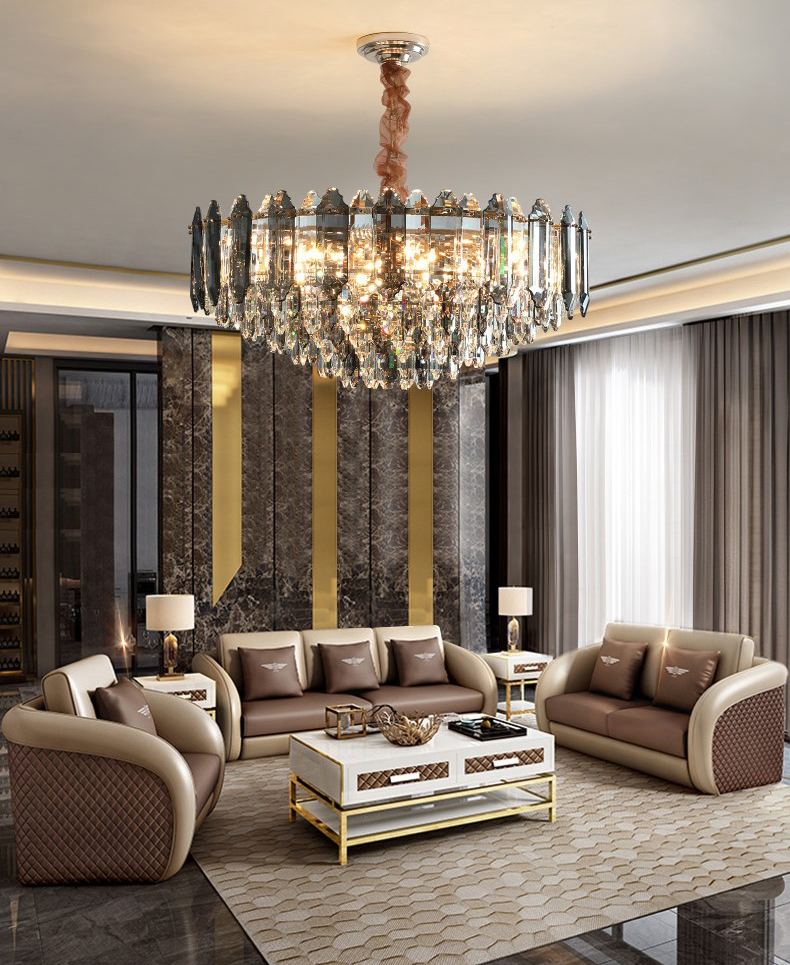 Light luxury postmodern simple living room dining room bedroom Crystal Chandelier  D5613