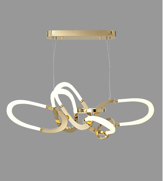 Nordic simple postmodern glass tube creative living room dining room Chandelier D9650