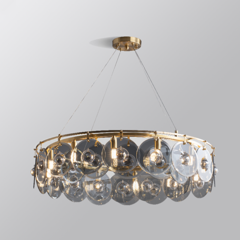 Light luxury creative postmodern all copper crystal living room dining room Chandelier P1169