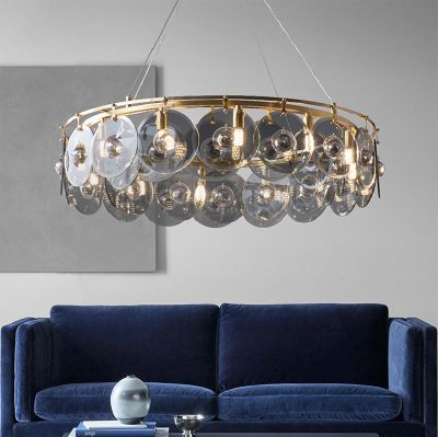 Light luxury creative postmodern all copper crystal living room dining room Chandelier P1169