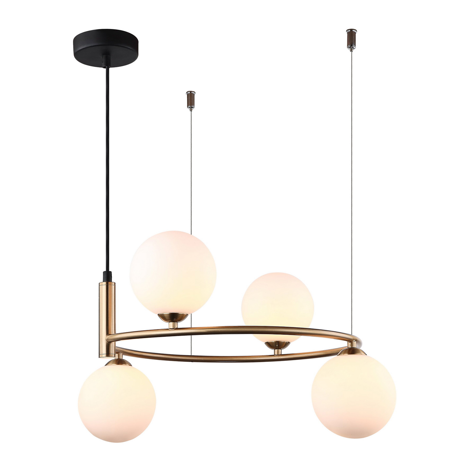 Light luxury creative postmodern iron glass ball living room dining room Chandelier P5806