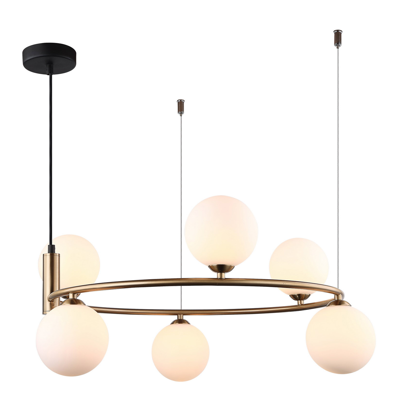 Light luxury creative postmodern iron glass ball living room dining room Chandelier P5806