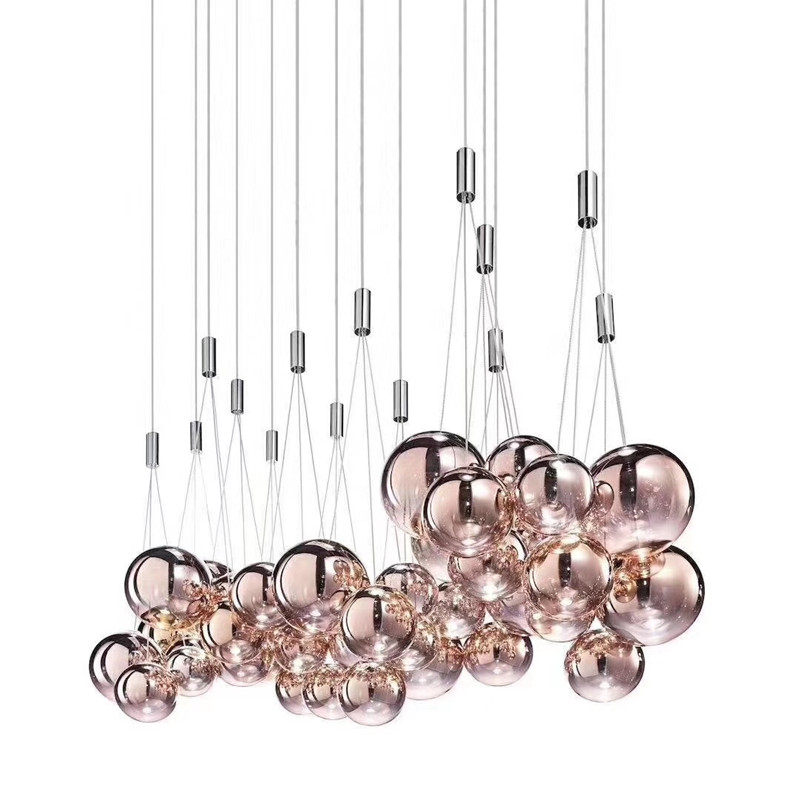 Living room dining room bedroom modern Nordic art glass ball Chandelier P001