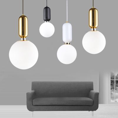 Modern Nordic simple hardware living room dining room glass chandelier P5765