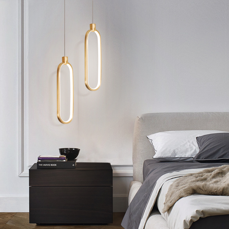 Simple Nordic postmodern aluminum LED restaurant bedroom Chandelier P5789