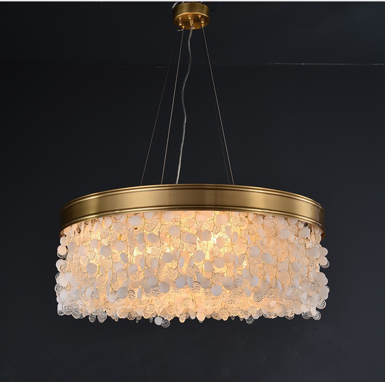 Modern creative all copper living room dining room glass chandelier P5531