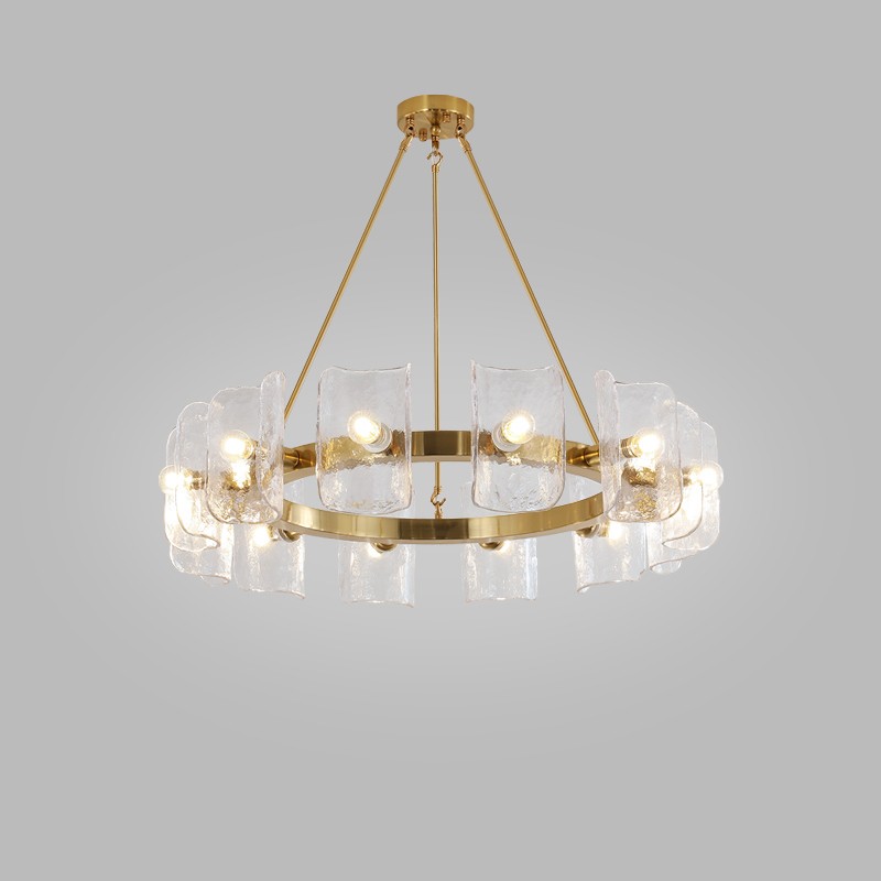 Modern retro creative living room dining room glass chandelier P5702