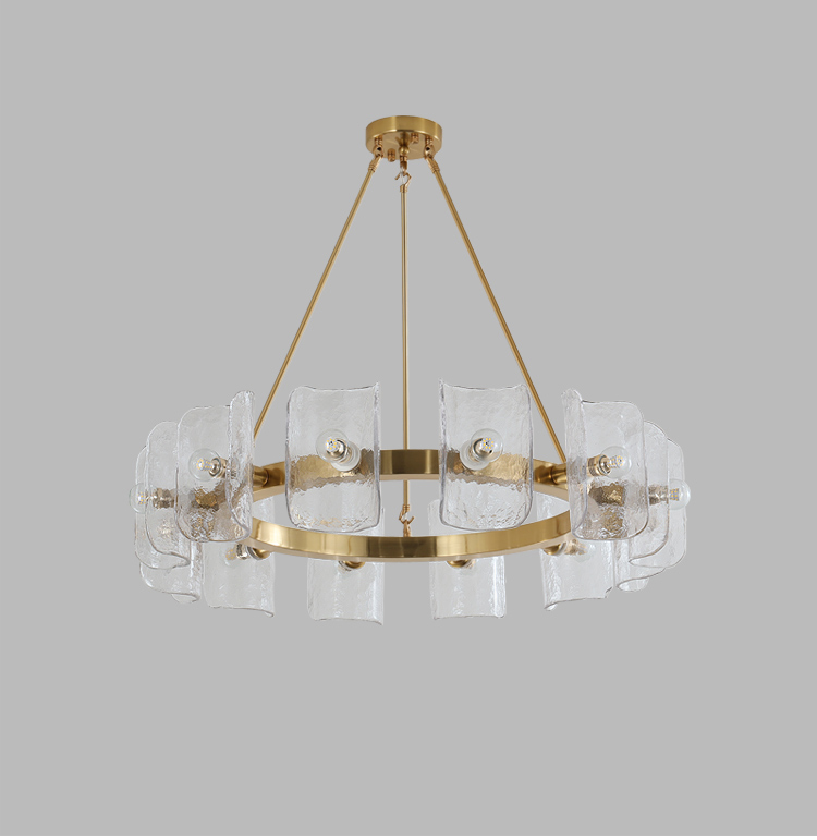 Modern retro creative living room dining room glass chandelier P5702