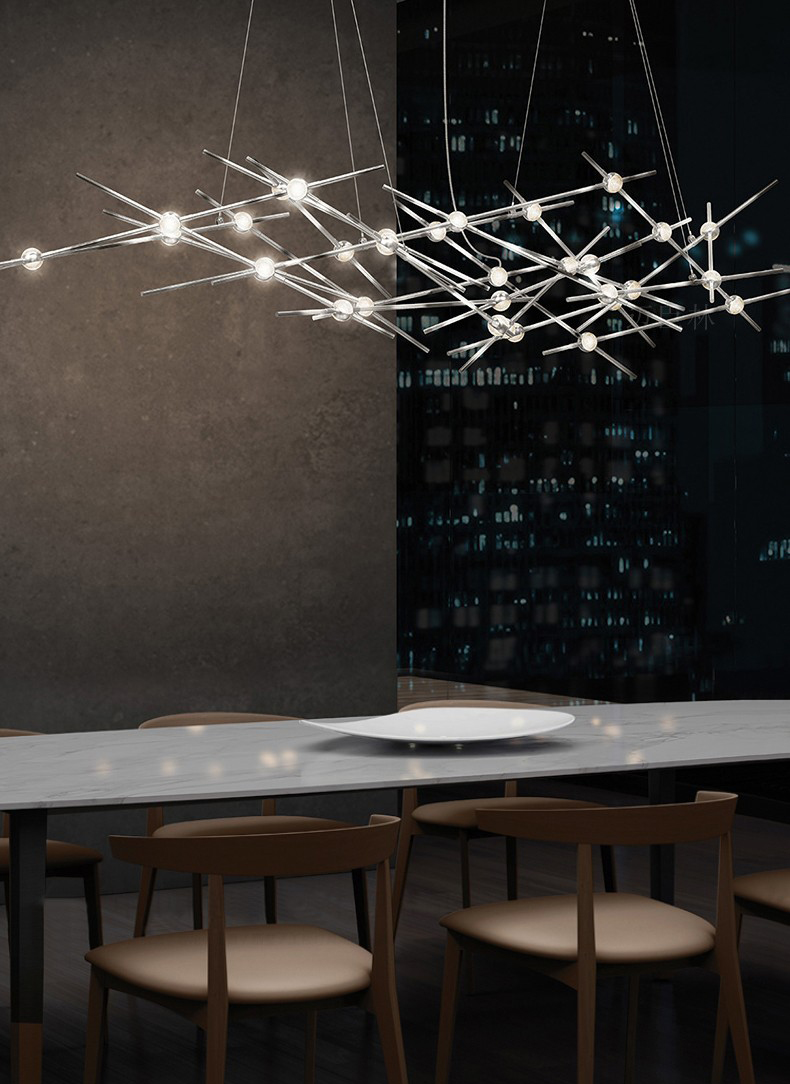 Engineering custom modern creative living room dining room iron acrylic led Chandelier D5390