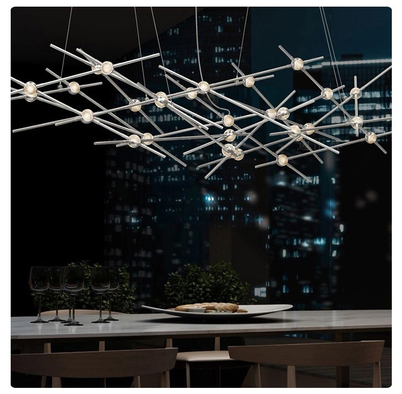 Engineering custom modern creative living room dining room iron acrylic led Chandelier D5390