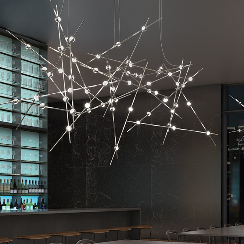 Engineering custom modern creative living room dining room iron acrylic led Chandelier D5390