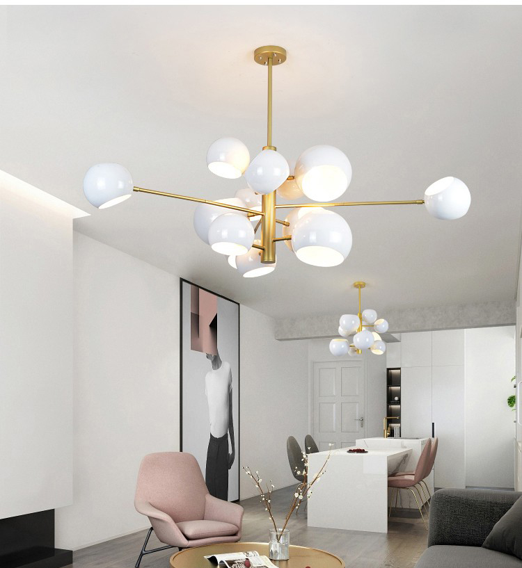 Modern simple villa designer creative living room dining room Chandelier P10