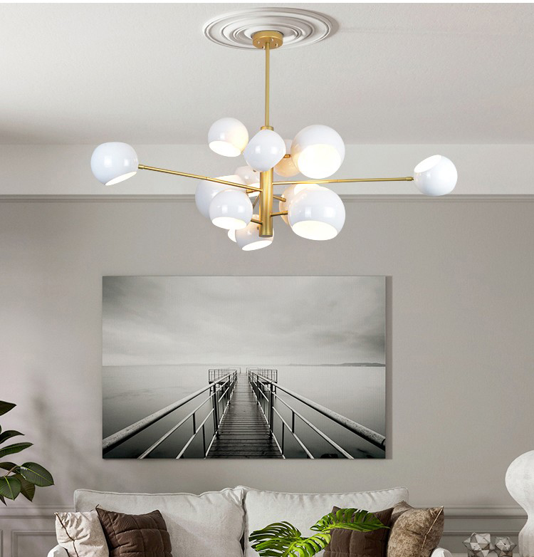 Modern simple villa designer creative living room dining room Chandelier P10