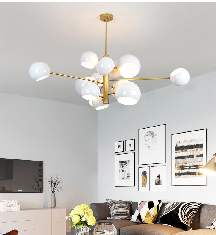 Modern simple villa designer creative living room dining room Chandelier P10